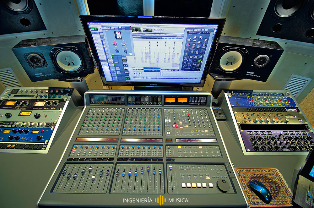 Equipos audio estudio producción ingeniería musical